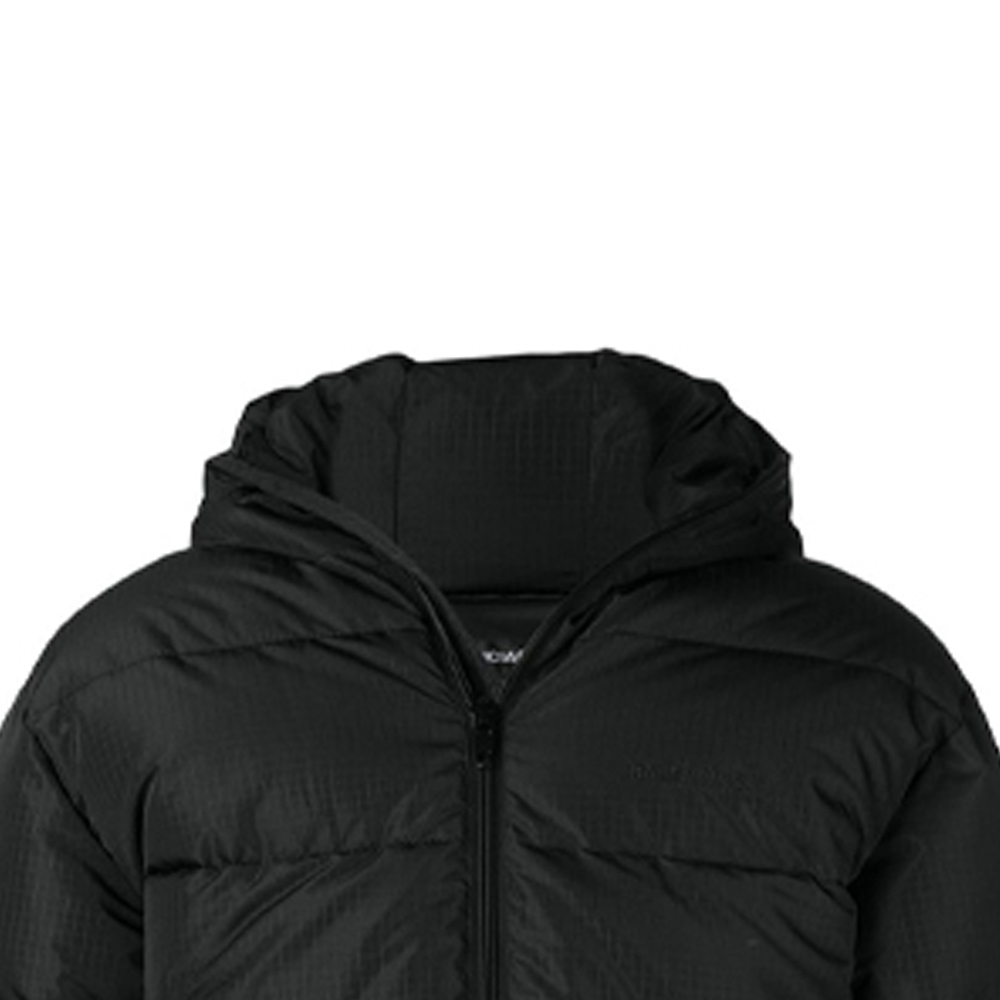 Details for 발렌시아가 블랙 솔리드 컬러 지퍼 후드 패딩 재킷. 556231TYD331000