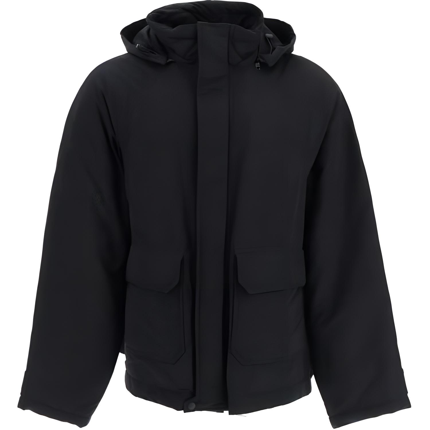 Balenciaga Black Solid Color Zip-Up Hoodie Jacket 704548TM0171000