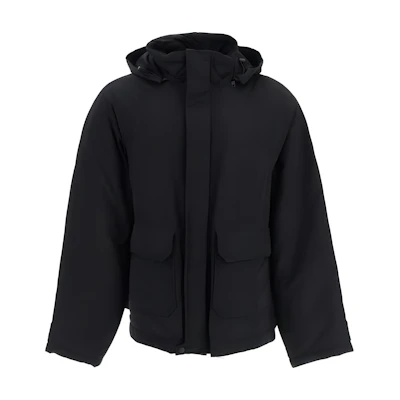 Balenciaga Black Solid Color Zip-Up Hoodie Jacket 704548TM0171000
