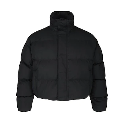 Balenciaga Black Solid Color Zip-Up Oversized Jacket 774982TJO051000