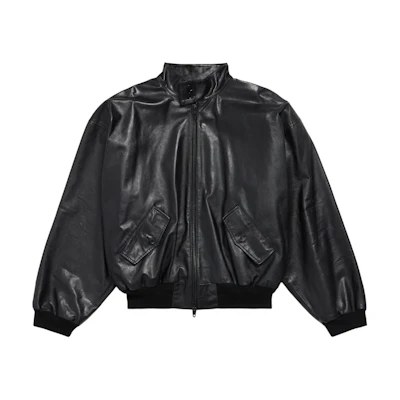 Balenciaga Black Stand Collar Zip-Up Oversized Jacket 805544TRS131000