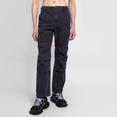 발렌시아가 블랙 스트레이트 핏 카고 팬츠 포켓 지퍼 디자인 642154TJP094100 Purchase 발렌시아가 블랙 스트레이트 핏 카고 팬츠 포켓 지퍼 디자인 642154TJP094100