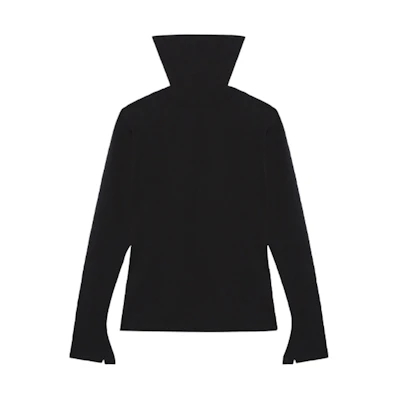 Balenciaga Black Turtleneck Mask Integrated Knit Sweater. 657399T51591000
