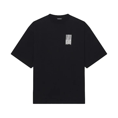 Balenciaga Black Waterfall Print Unisex Crewneck T-Shirt 661715TKVE51070