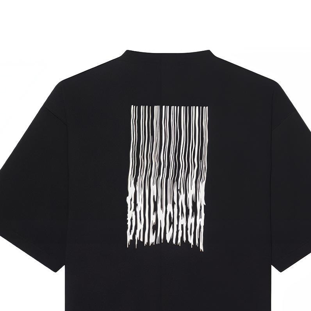 Balenciaga Black Waterfall Print Unisex Crewneck T-Shirt 661715TKVE51070 圖 7