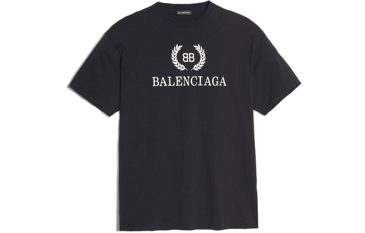Balenciaga Black Wheat Logo Tee in Black 556148TDV511000