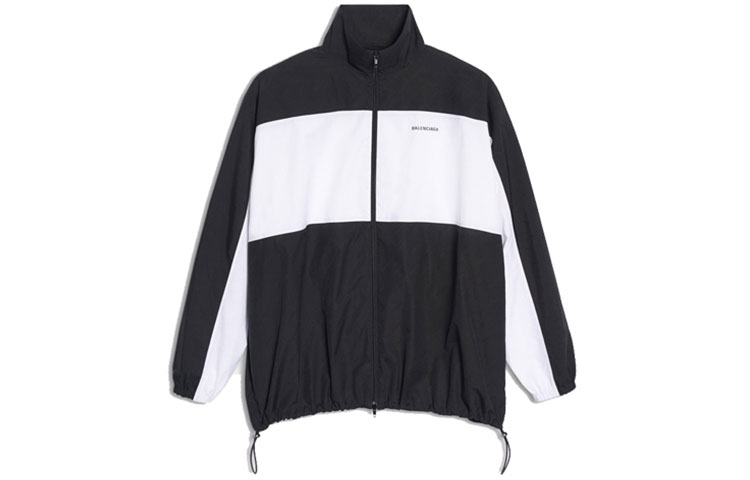 Balenciaga Black White Colorblock Track Jacket Regular Fit 571434TEM211000