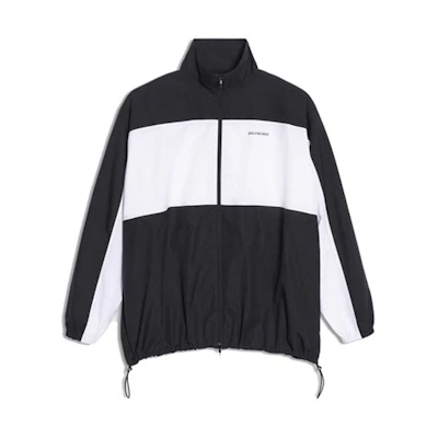 Balenciaga Black White Colorblock Track Jacket Regular Fit 571434TEM211000