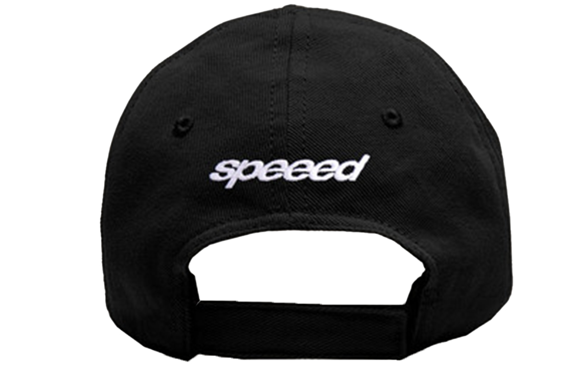 Shop Balenciaga Topi Unisex Hitam Putih Bordir Katun BLNCG. 640650410B21077