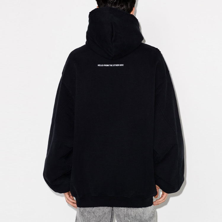 Balenciaga Black Winter Fleece Alien Logo Hoodie 641679TJV959113 圖 7