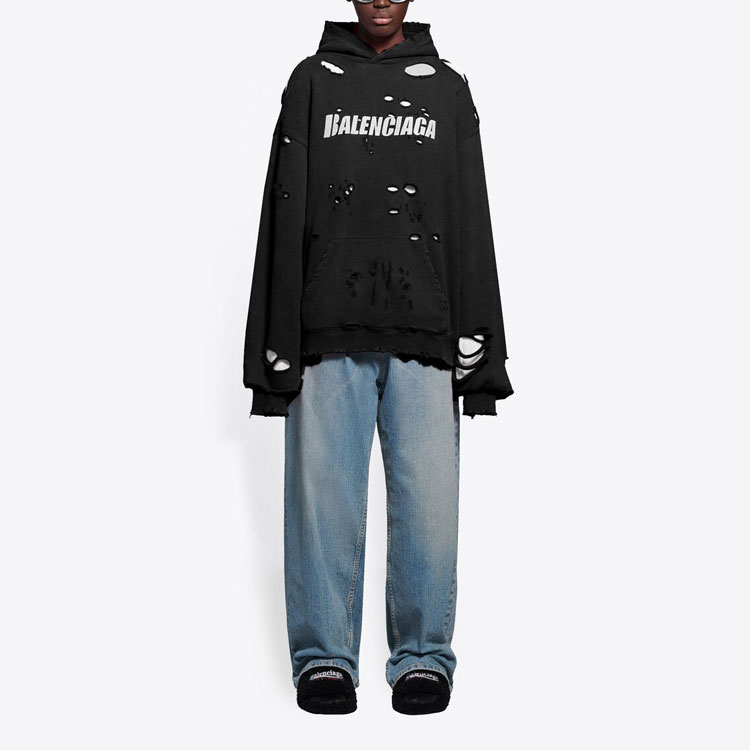 Balenciaga Black Zip-Up Alphabet Hoodie Sweatshirt. 659403TKVB61070 圖 7