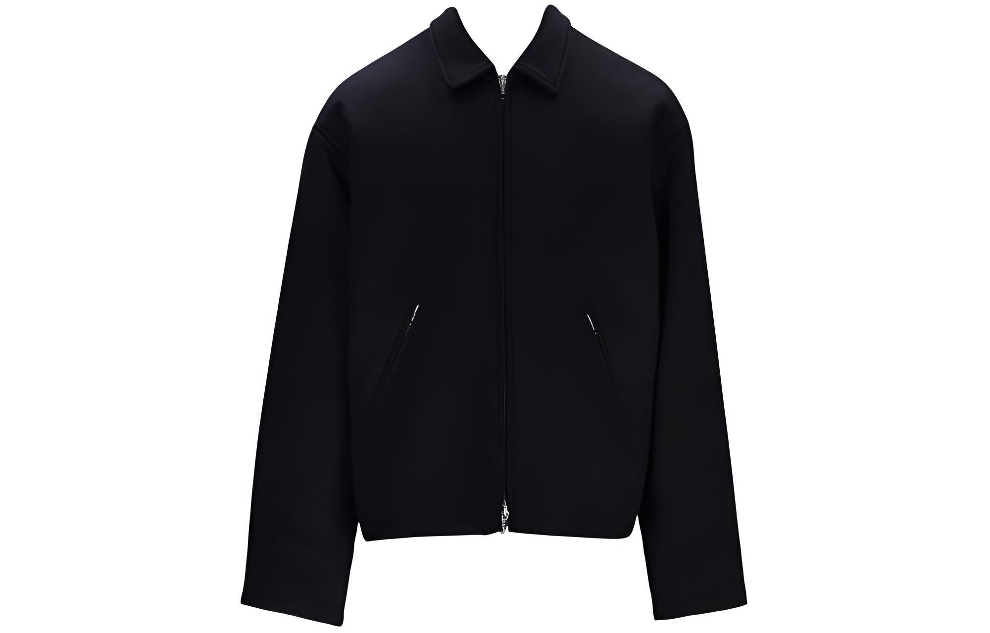 Balenciaga Black Zip-Up Collared Jacket Regular Fit 772777TPU141000