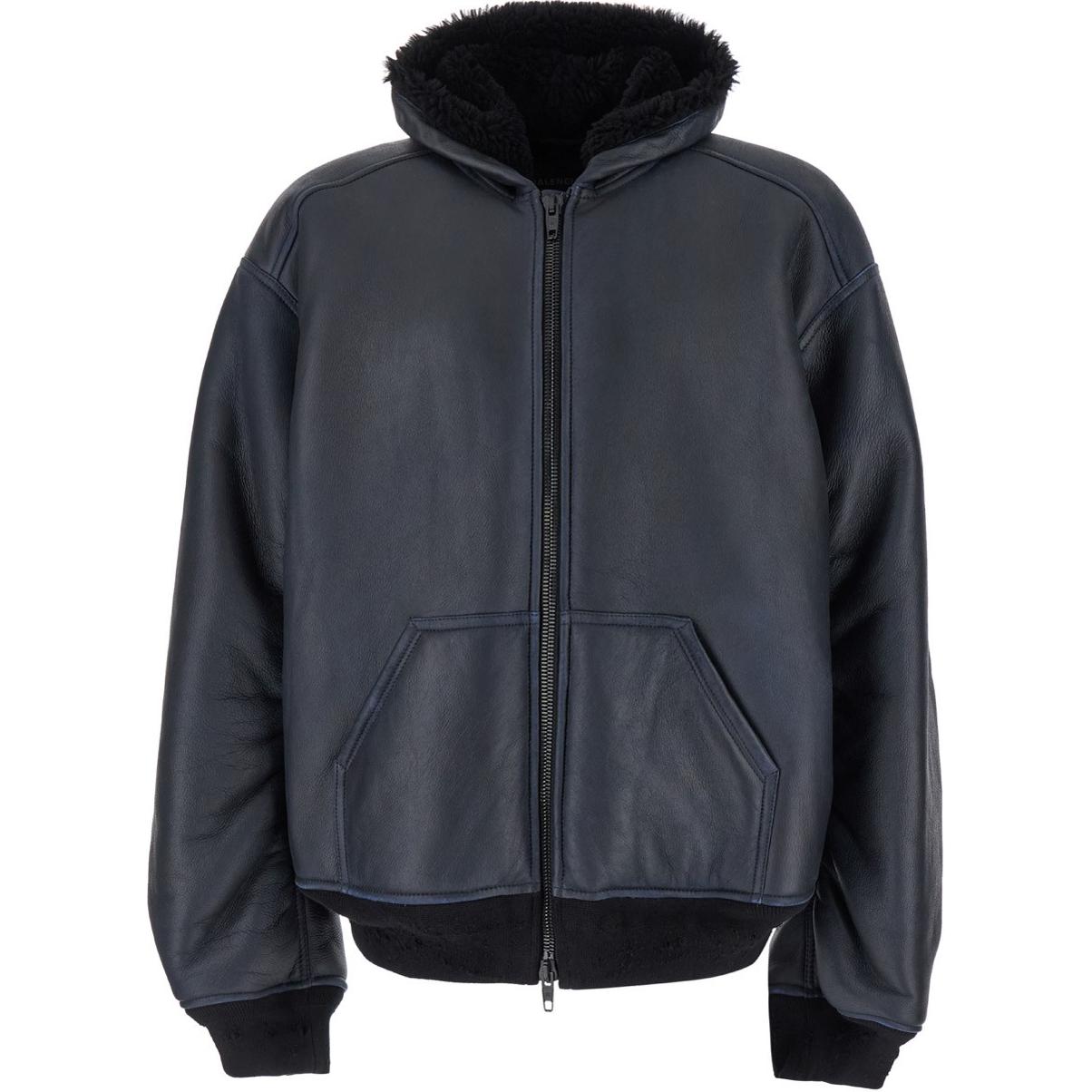 Balenciaga Black Zip-Up Hoodie Jacket Long Sleeve Casual Fit 790242TQS061069