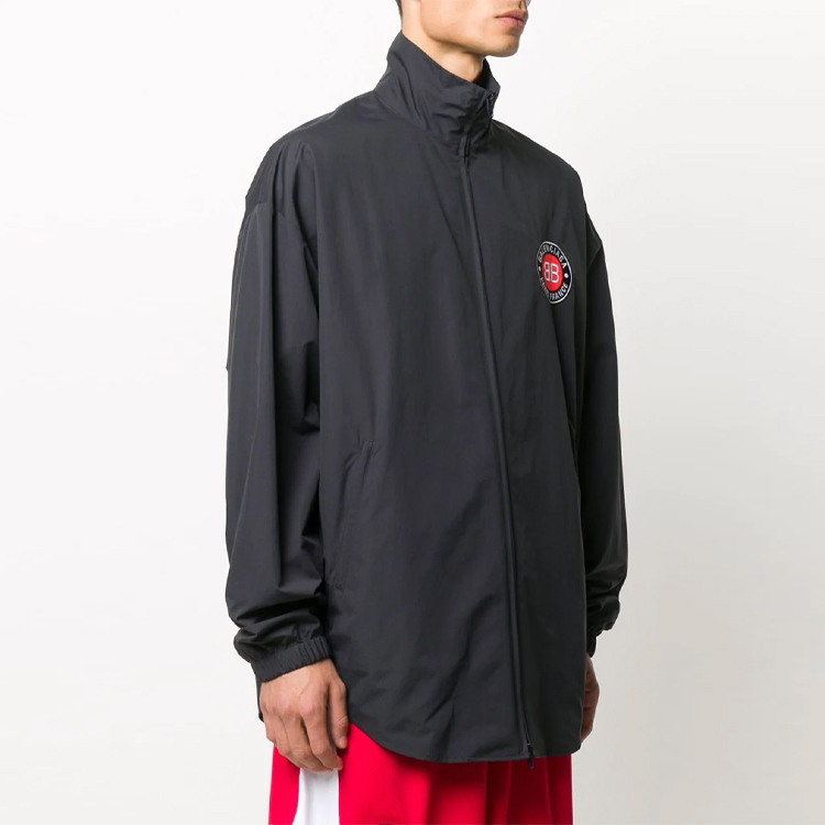 Balenciaga Black Zip-Up Jacket with Logo - Relaxed Fit 642245TGO114100 圖 3