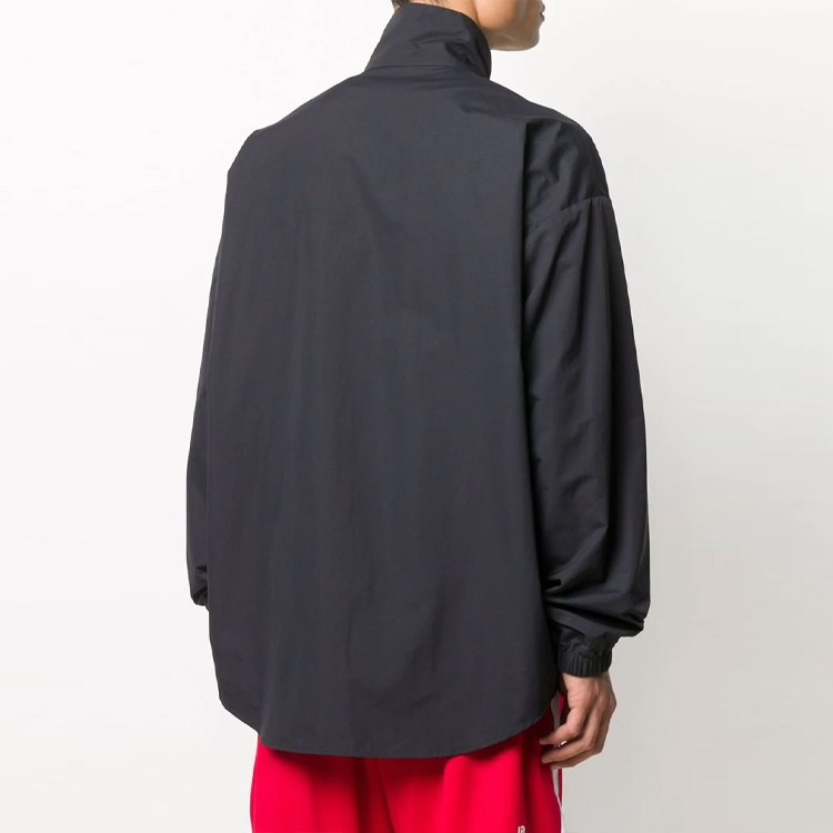 Balenciaga Black Zip-Up Jacket with Logo - Relaxed Fit 642245TGO114100 圖 4