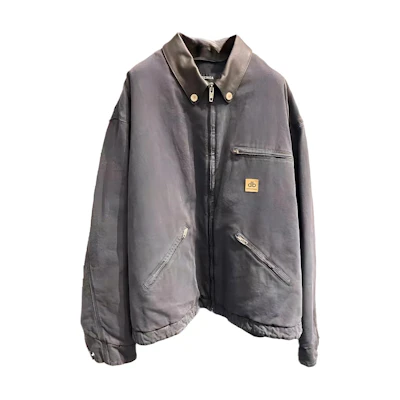 Balenciaga Black Zip-Up Logo Patch Casual Jacket Long Sleeve 675463TLP061000