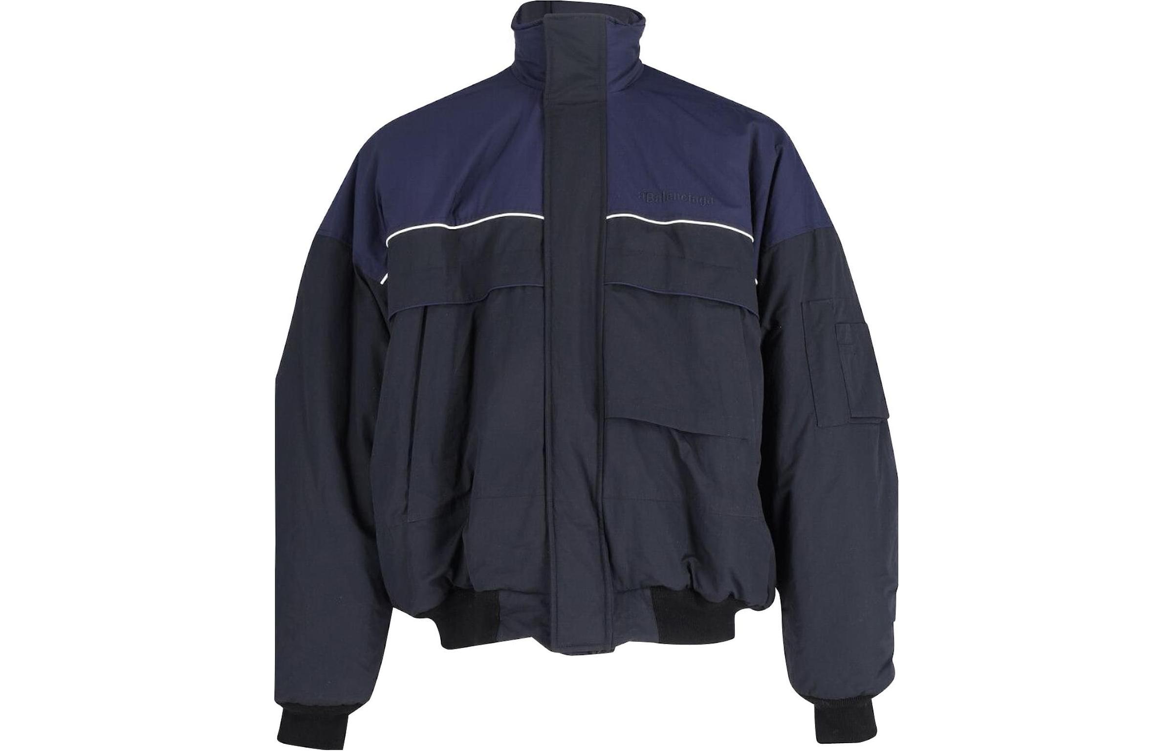 Balenciaga Black Zip-Up Long Sleeve Jacket Regular Fit 647640TJO141072