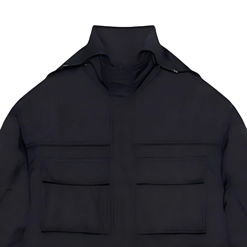 Balenciaga Black Zip Hoodie Parka with Canvas Sports Bag. 663071TIO031000 圖 7