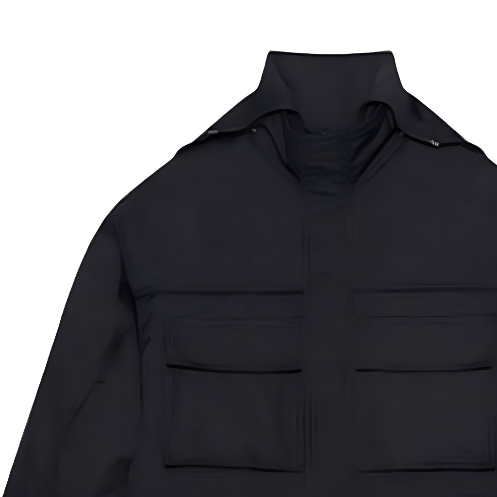 Balenciaga Black Zip Hoodie Parka with Canvas Sports Bag. 663071TIO031000 圖 8