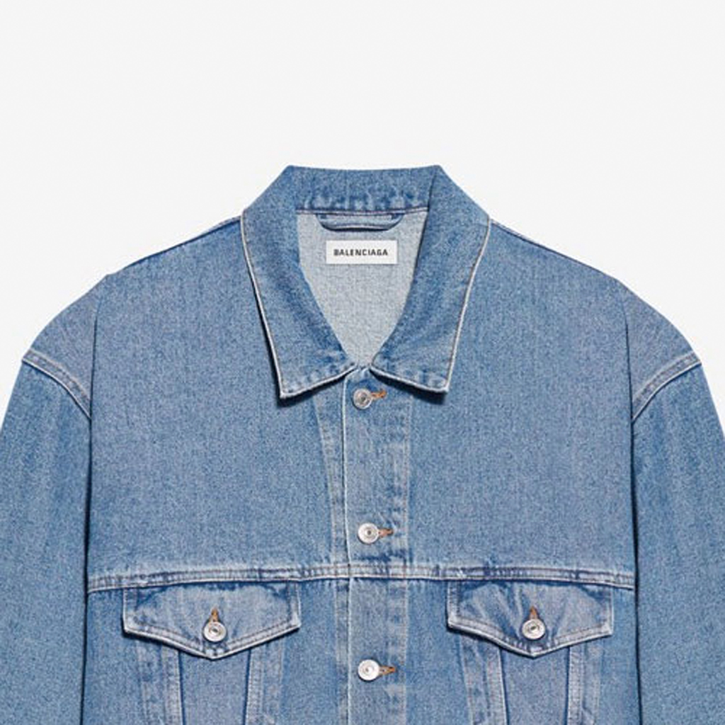 Balenciaga Blue Classic Washed Denim Jacket Mens Regular Fit 646922TDW154762 圖 7