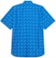 Lookbook Balenciaga Blue Cotton Poplin Straight-Fit Short-Sleeve Shirt with Logo. 534332TBL967560
