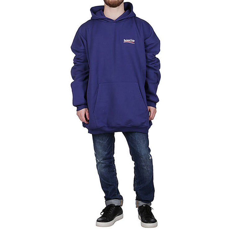 Balenciaga Blue Letter Print Oversized Hoodie Long-Sleeve Sweatshirt. 620973TIV531195 圖 3