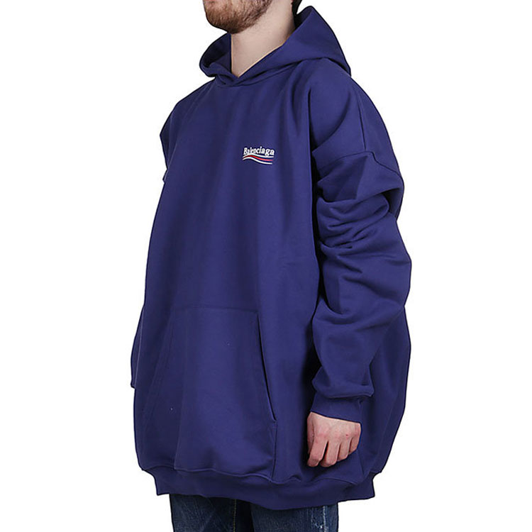 Balenciaga Blue Letter Print Oversized Hoodie Long-Sleeve Sweatshirt. 620973TIV531195 圖 4