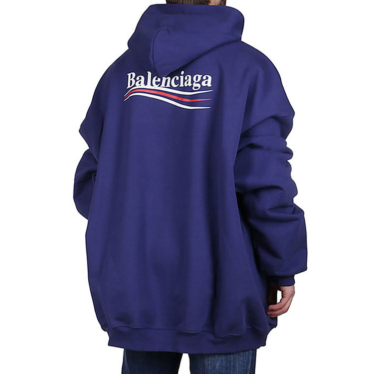Balenciaga Blue Letter Print Oversized Hoodie Long-Sleeve Sweatshirt. 620973TIV531195 圖 5