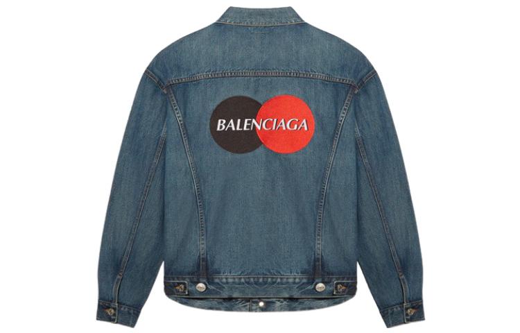 Balenciaga Blue Logo Denim Jacket 620730TDW146020 圖 2