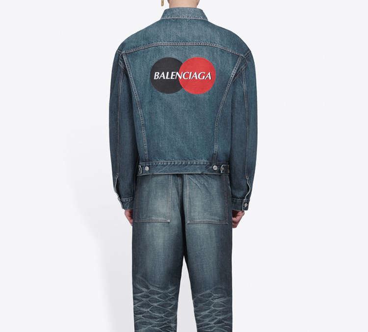 Balenciaga Blue Logo Denim Jacket 620730TDW146020 圖 6