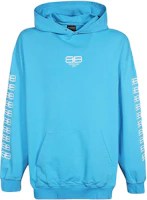 Balenciaga Blue Logo Embroidered Hoodie Sweatshirt 570811TMVG64090 Balenciaga Blue Logo Embroidered Hoodie Sweatshirt 570811TMVG64090