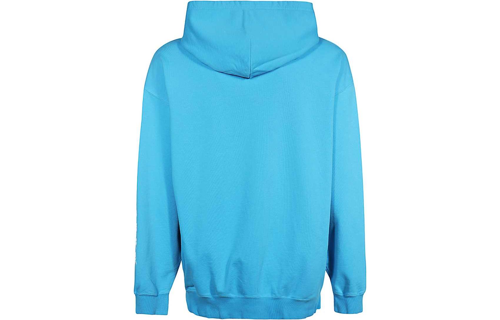 Lookbook 巴黎世家蓝色刺绣Logo连帽衫 570811TMVG64090