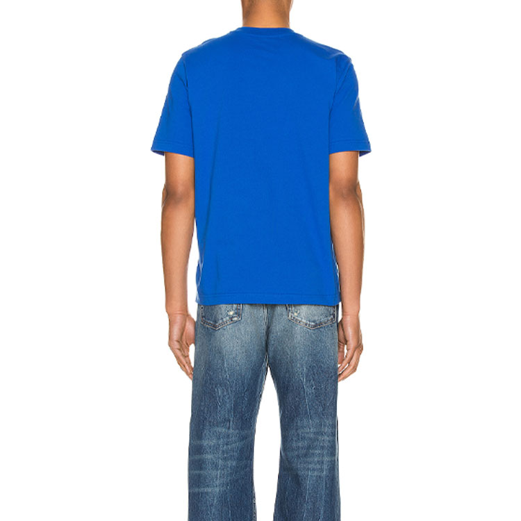 Balenciaga Blue Logo Print Crewneck T-Shirt Regular Fit Casual 556151TBV438077 圖 6