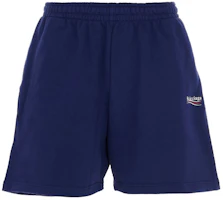 Balenciaga Blue Logo Print Elastic Waist Shorts 641608TIV531195 Balenciaga Blue Logo Print Elastic Waist Shorts 641608TIV531195