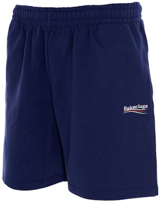Balenciaga Blue Logo Print Elastic Waist Shorts 641608TIV531195 Shop Balenciaga Blue Logo Print Elastic Waist Shorts 641608TIV531195