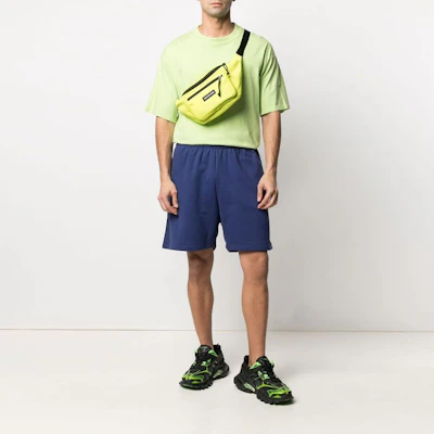 Balenciaga Blue Logo Print Elastic Waist Shorts 641608TIV531195 Purchase Balenciaga Blue Logo Print Elastic Waist Shorts 641608TIV531195