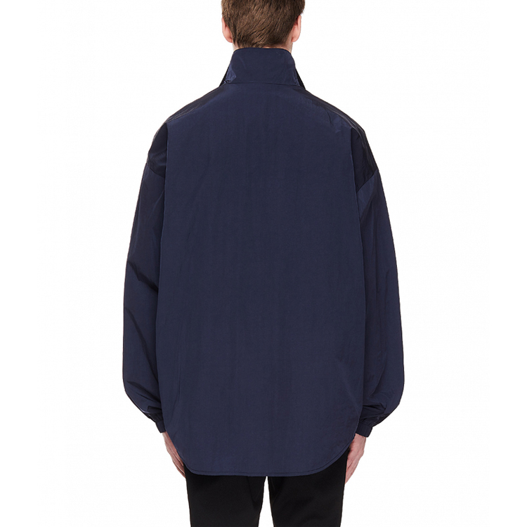 Balenciaga Blue Logo Zip-Up High Collar Jacket Loose Fit 622002TIO508065 圖 5