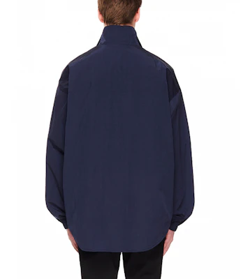 Balenciaga Blue Logo Zip-Up High Collar Jacket Loose Fit 622002TIO508065 Purchase Balenciaga Blue Logo Zip-Up High Collar Jacket Loose Fit 622002TIO508065