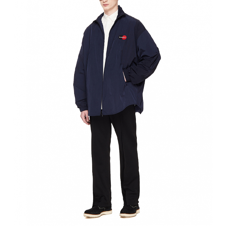 Balenciaga Blue Logo Zip-Up High Collar Jacket Loose Fit 622002TIO508065 圖 7