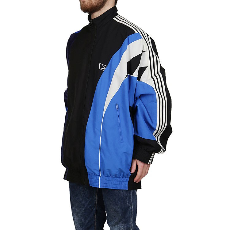 Balenciaga Blue Long-Sleeve Patchwork High-Neck Jacket 658951TYB181000 圖 5