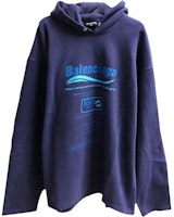 발렌시아가 블루 오버사이즈 스웨터 에코 슬로건 프린트. 661711TKVF Order 발렌시아가 블루 오버사이즈 스웨터 에코 슬로건 프린트. 661711TKVF