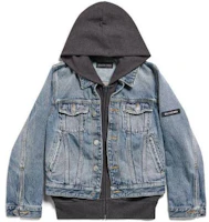 Balenciaga Blue Solid Color Collared Single-Breasted Jacket 783674THW254245 Balenciaga Blue Solid Color Collared Single-Breasted Jacket 783674THW254245