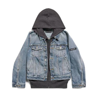 Balenciaga Blue Solid Color Collared Single-Breasted Jacket 783674THW254245