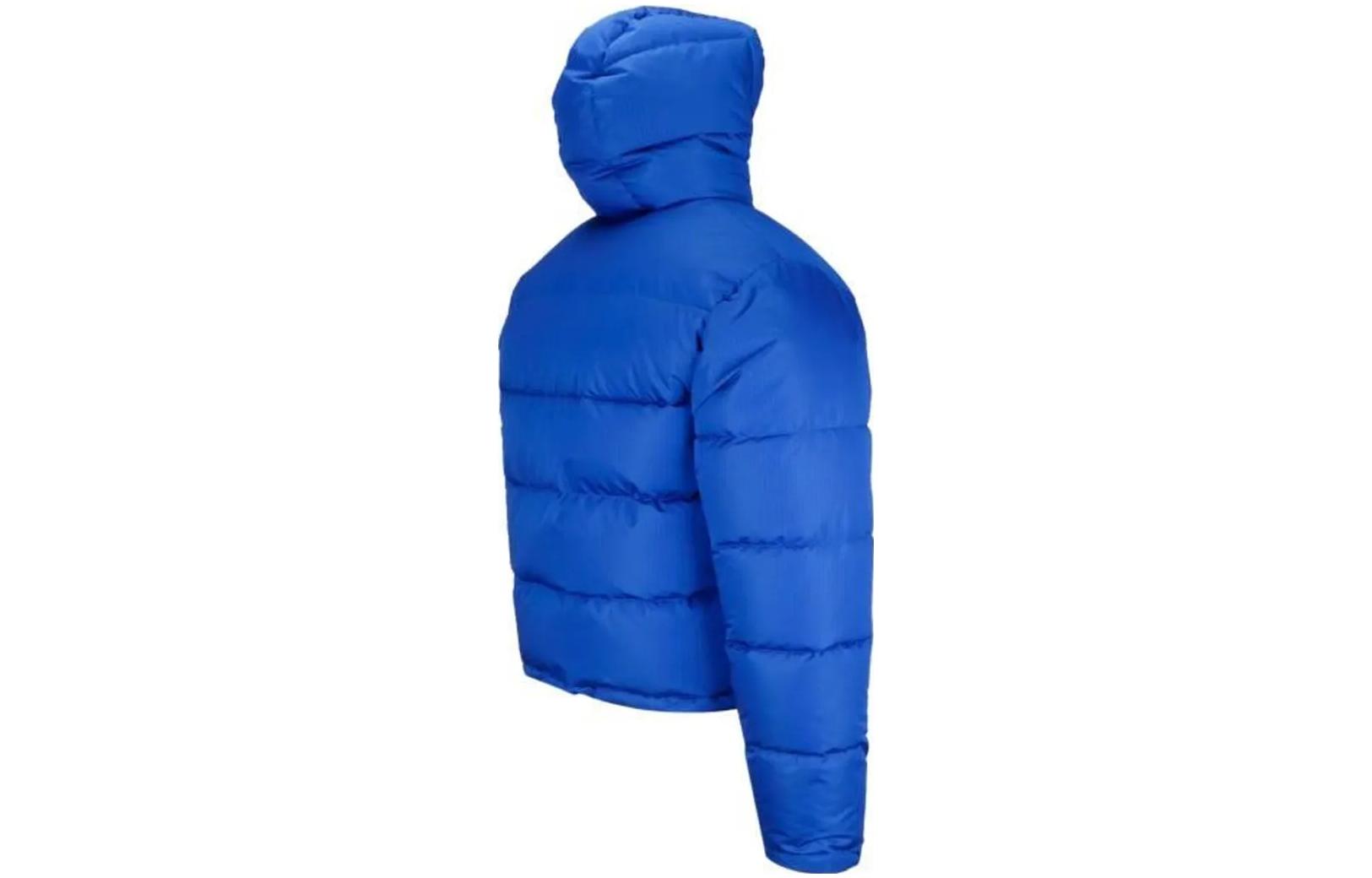 Shop Balenciaga 藍色中性款標誌印花羽絨外套冬季系列 556231TYD334210