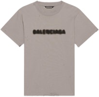 Balenciaga Blurry Logo Tee 'Steel Grey/Black' Balenciaga Blurry Logo Tee 'Steel Grey/Black'