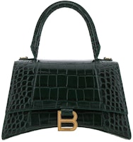 Balenciaga Bottle S Hourglass Top Handle Bag Green Balenciaga Bottle S Hourglass Top Handle Bag Green