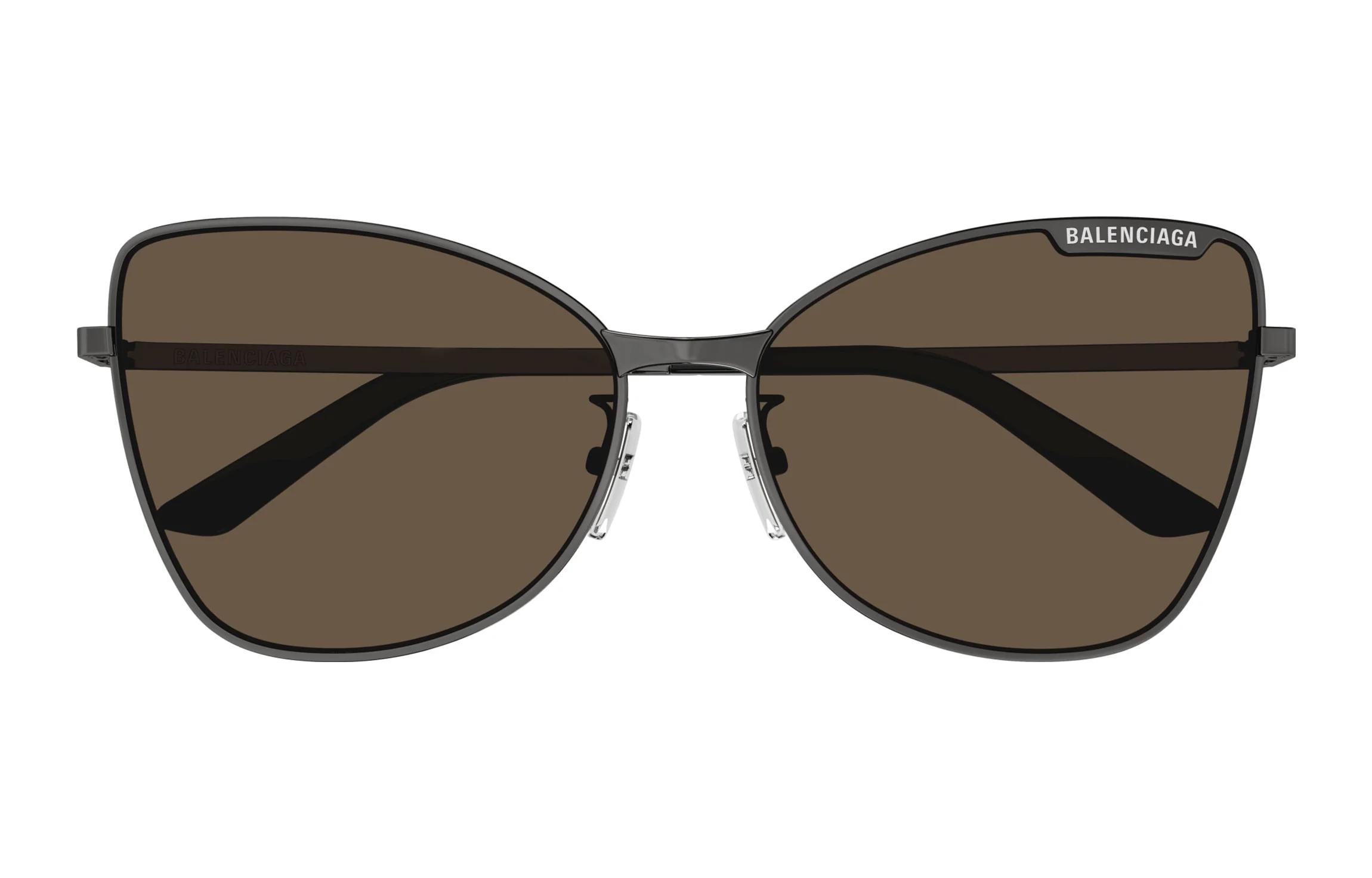 Balenciaga Brown Logo Metal Frame Butterfly Sunglasses Unisex BB0278S-002 圖 3