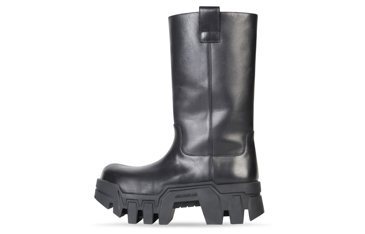 Balenciaga Bulldozer Boots 'Black Leather' 672497WBCQ01000
