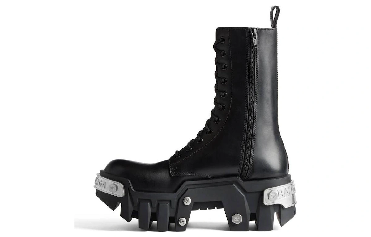 Balenciaga Bulldozer Lace-up Boot 'Black'
