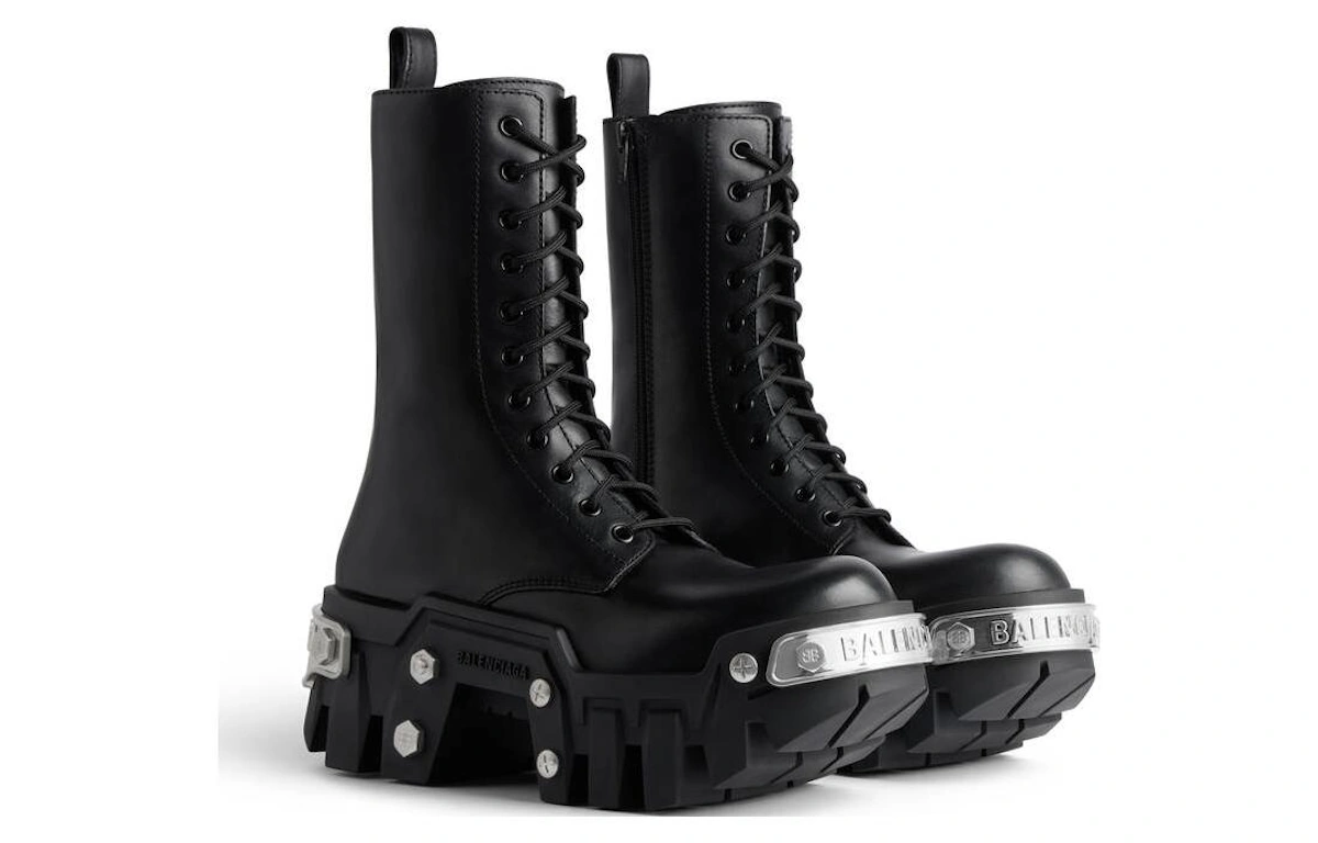 Balenciaga Bulldozer Lace-up Boot 'Black'